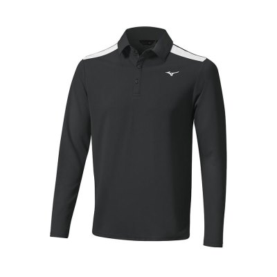 Camisa Polo Mizuno Elite L/S Shirt Hombre - Negros - Chile M580NRECVX